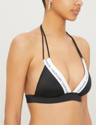 calvin klein yellow bikini top