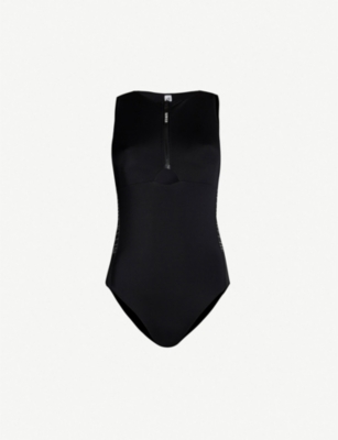 CALVIN KLEIN Round-neck one-piece swimsuit