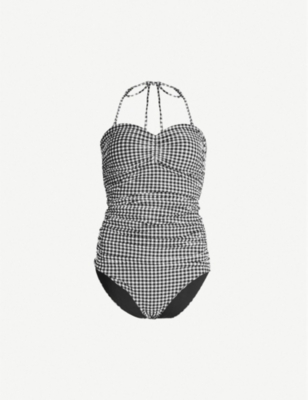 ganni gingham swimsuit