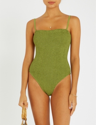 hunza g green swimsuit