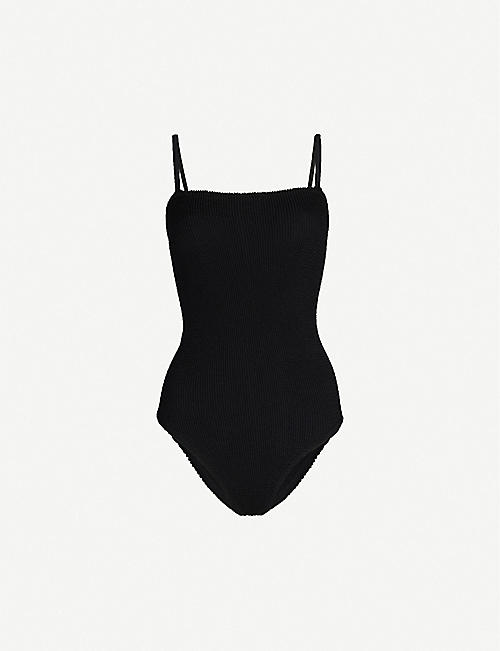 HUNZA G: Maria square-neck swimsuit