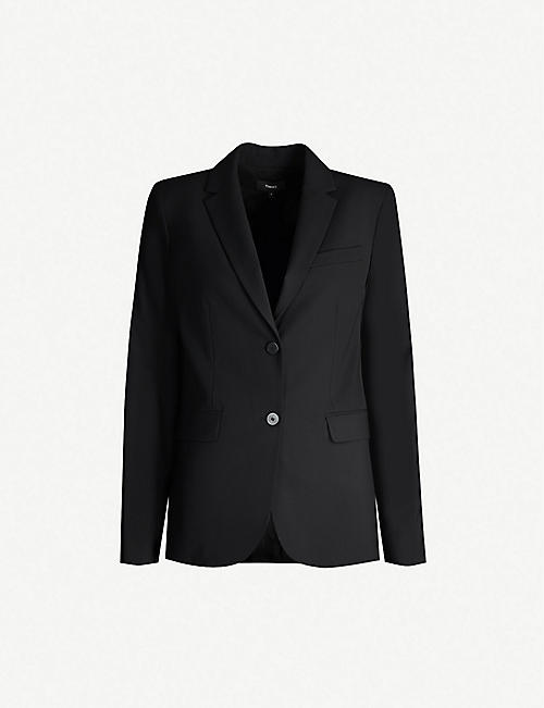 THEORY: Single-breasted wool-blend blazer