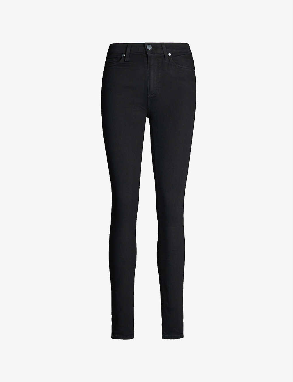 Shop Paige Womens Black Shadow Hoxton Skinny Mid-rise Jeans