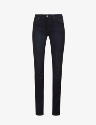 PAIGE: Hoxton straight-leg high-rise jeans