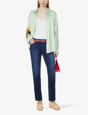 PAIGE: Brigitte skinny cropped high-rise jeans