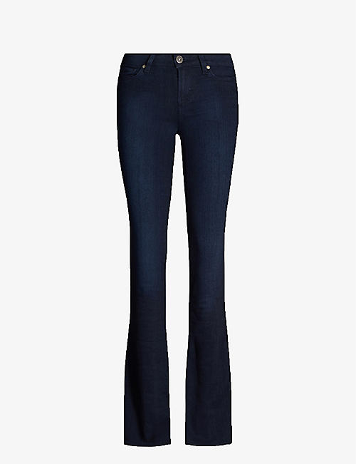 PAIGE: Manhattan mid-rise slim bootcut jeans