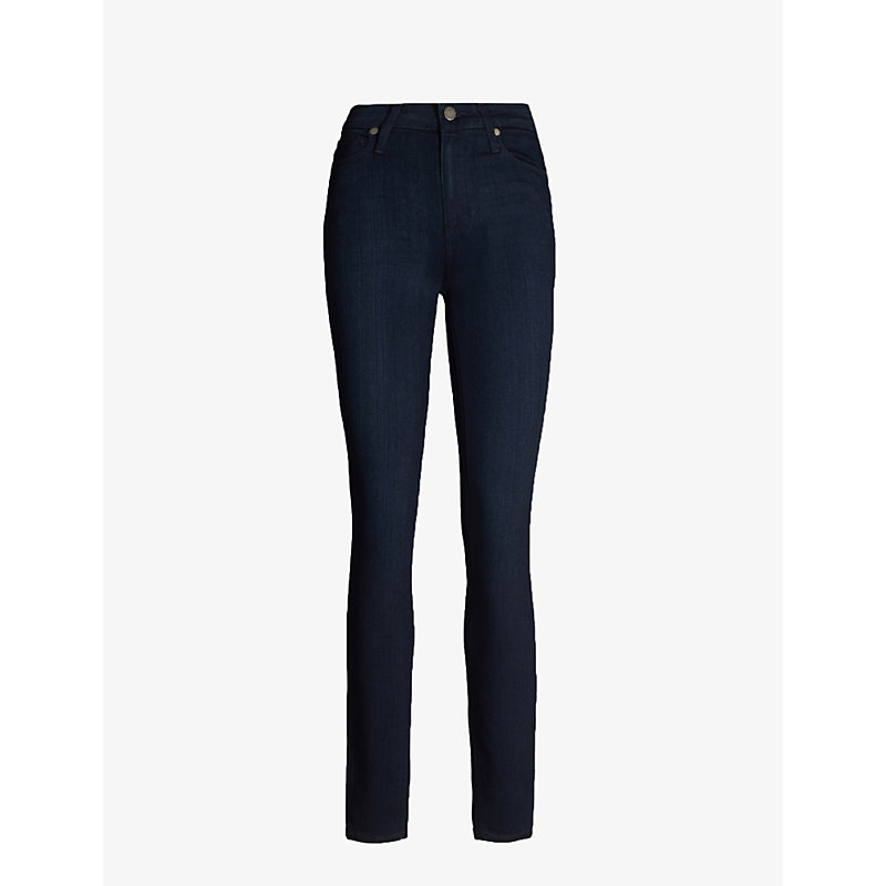 Paige Womens Total Mona Margot High Rise Ultra Skinny Jeans In Total Mona (black)