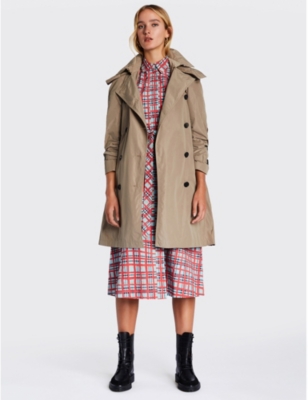 Burberry the amberford shop hooded shell trench coat