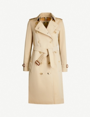 cotton-gabardine trench coat 