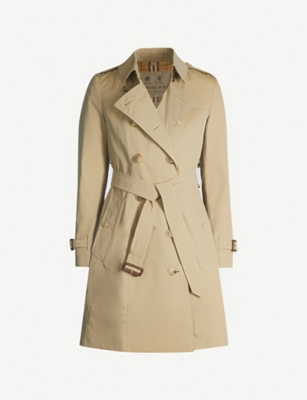 cotton-gabardine trench coat 