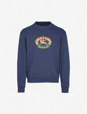 burberry logo embroidered sweatshirt