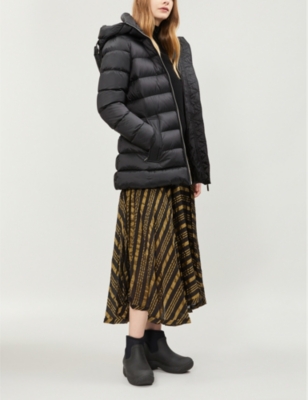 burberry limehouse mid length down puffer coat