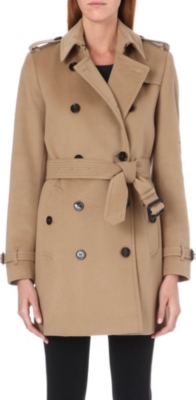 BURBERRY - The Kensington mid-length wool and cashmere-blend trench ...
