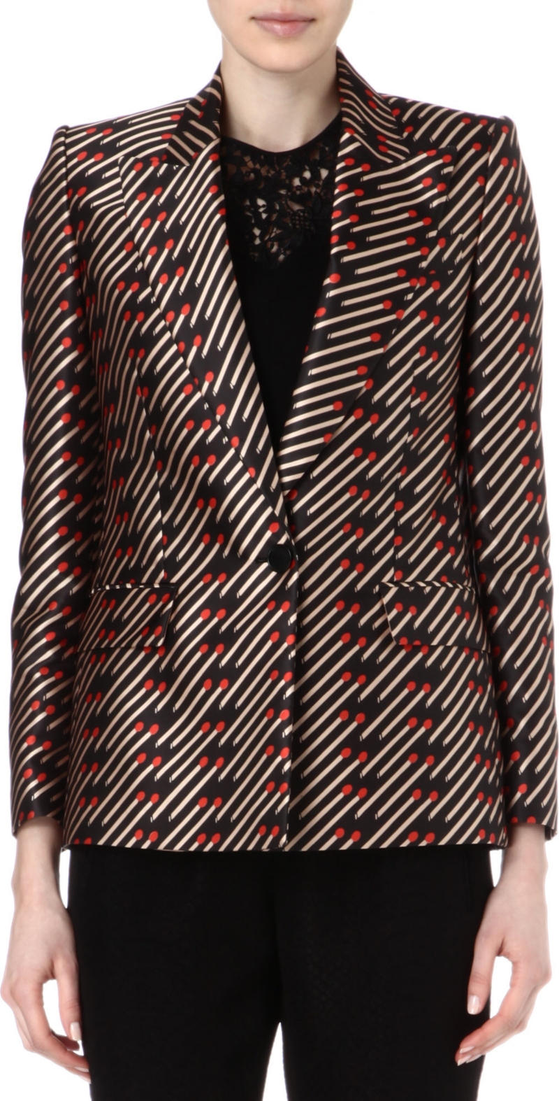 STELLA MCCARTNEY   Matchstick print blazer