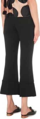 STELLA MCCARTNEY Cropped flared stretch-wool trousers