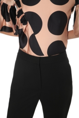 STELLA MCCARTNEY Cropped flared stretch-wool trousers