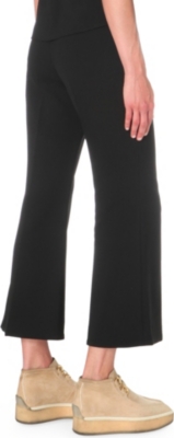 STELLA MCCARTNEY Cropped flared stretch-wool trousers