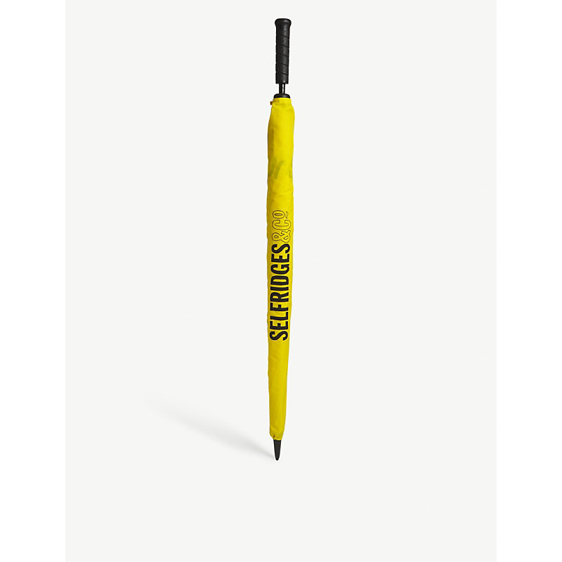 Shop Fulton Selfridges Golf Umbrella In Yellow