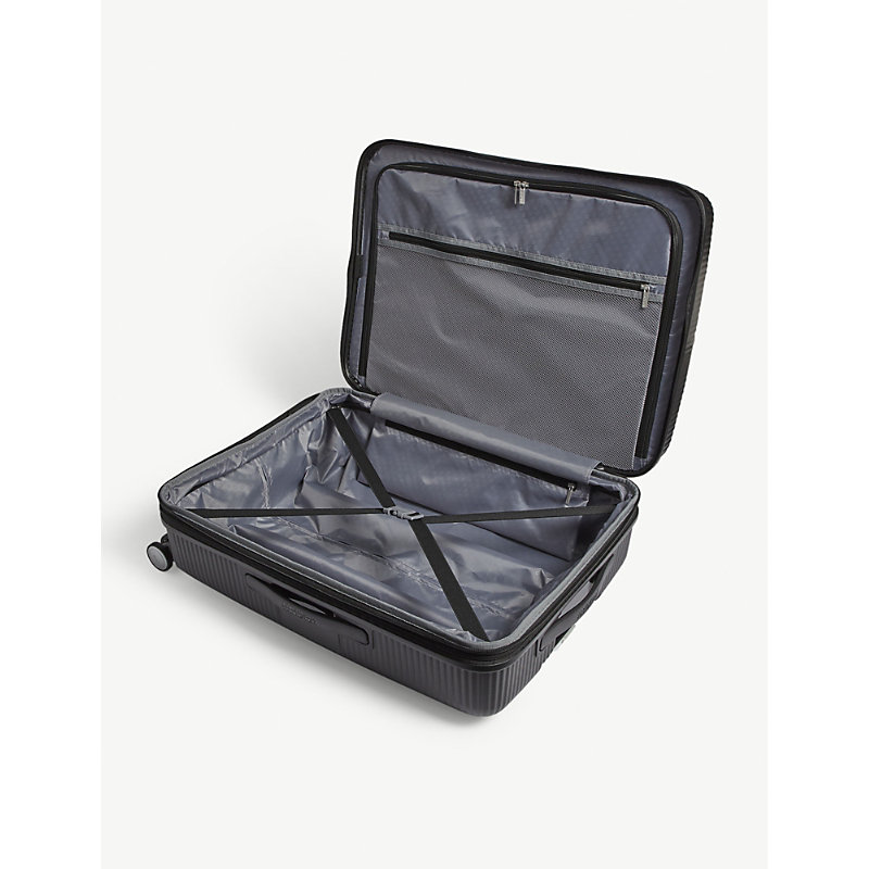 Shop American Tourister Bass Black Soundbox Expandable Four-wheel Suitcase 67cm