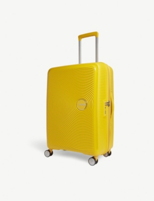American Tourister Soundbox Expandable Four-wheel Suitcase 67cm In Golden Yellow