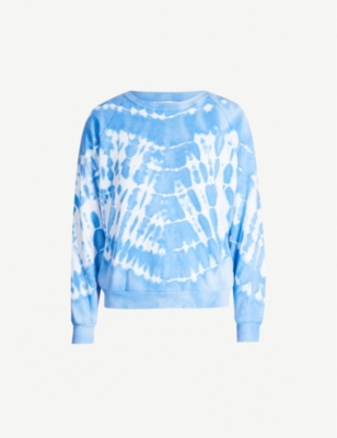 WILDFOX Tie-dye raglan-sleeved fleece jumper