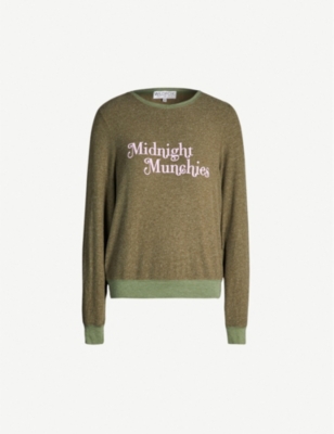 WILDFOX ‘Midnight munchies’ print fleece sweatshirt