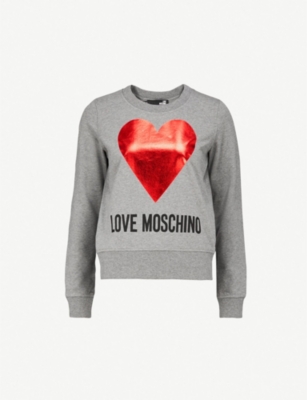 love moschino heart sweatshirt