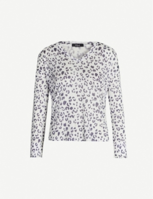 RAILS Tami leopard-print linen-blend top