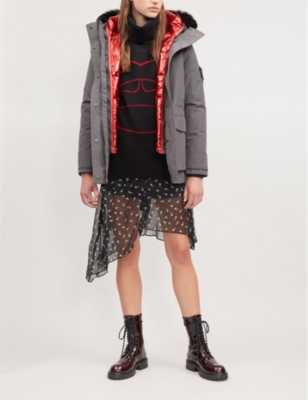 49 WINTERS MID PARKA HOODED COTTON-BLEND JACKET