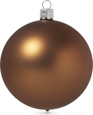 CHRISTMAS - Matt brown bauble 10cm | Selfridges.com