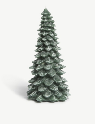 Christmas Pine Tree Shaped Pillar Wax Candle 615g Selfridges Com