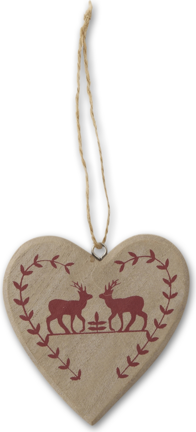 Natural wooden heart with Reindeers   GISELA GRAHAM  selfridges