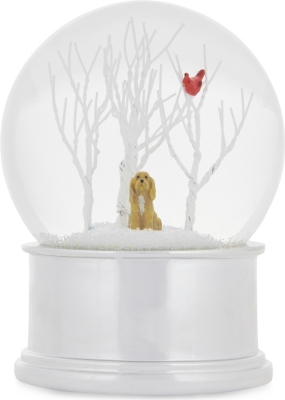 golden retriever snow globe