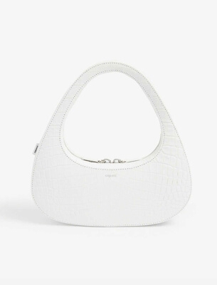 Women's Bessette Leather Shoulder Bag 90's Baguette Bag Hobo Bag Shell bag