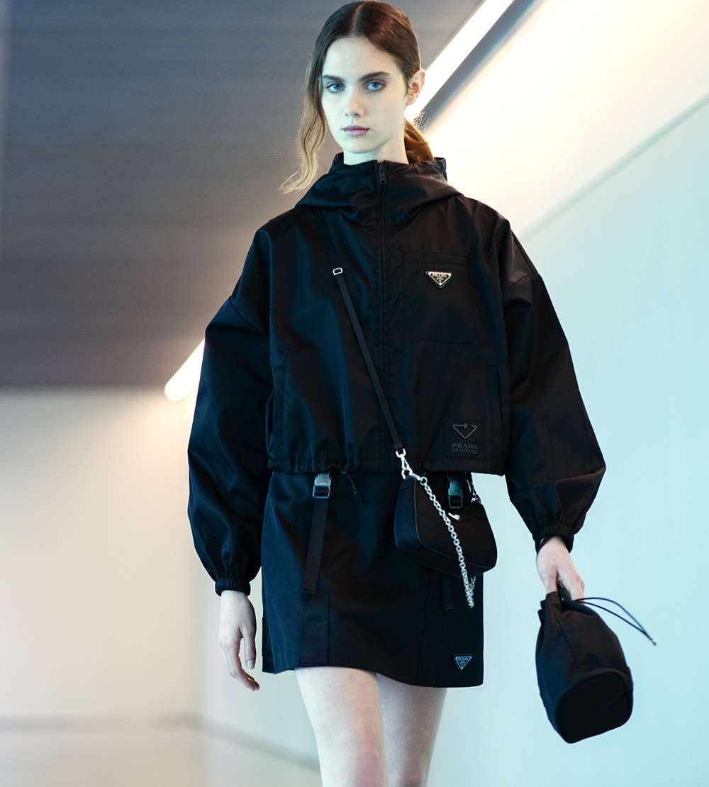 Prada Presents A Sleek Sustainable Re-Nylon Collection At Selfridges Corner  Shop