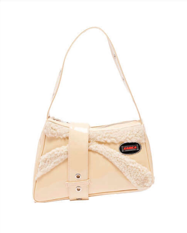 Ancuta Sarca saddle buckle woven-blend shoulder bag  