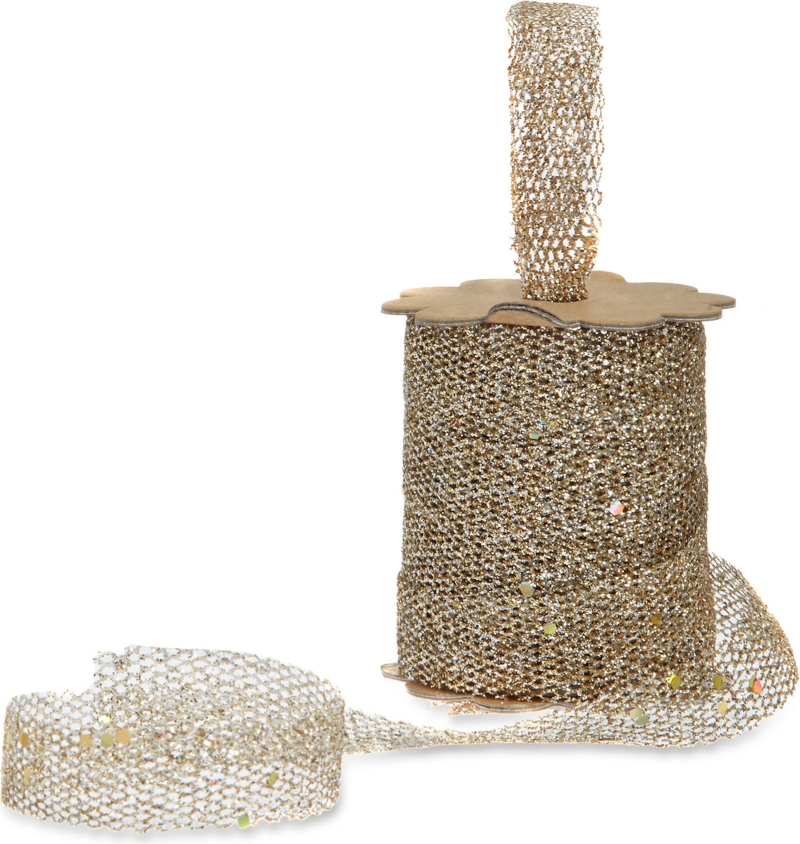 CHRISTMAS   Metallic glitter ribbon 3m