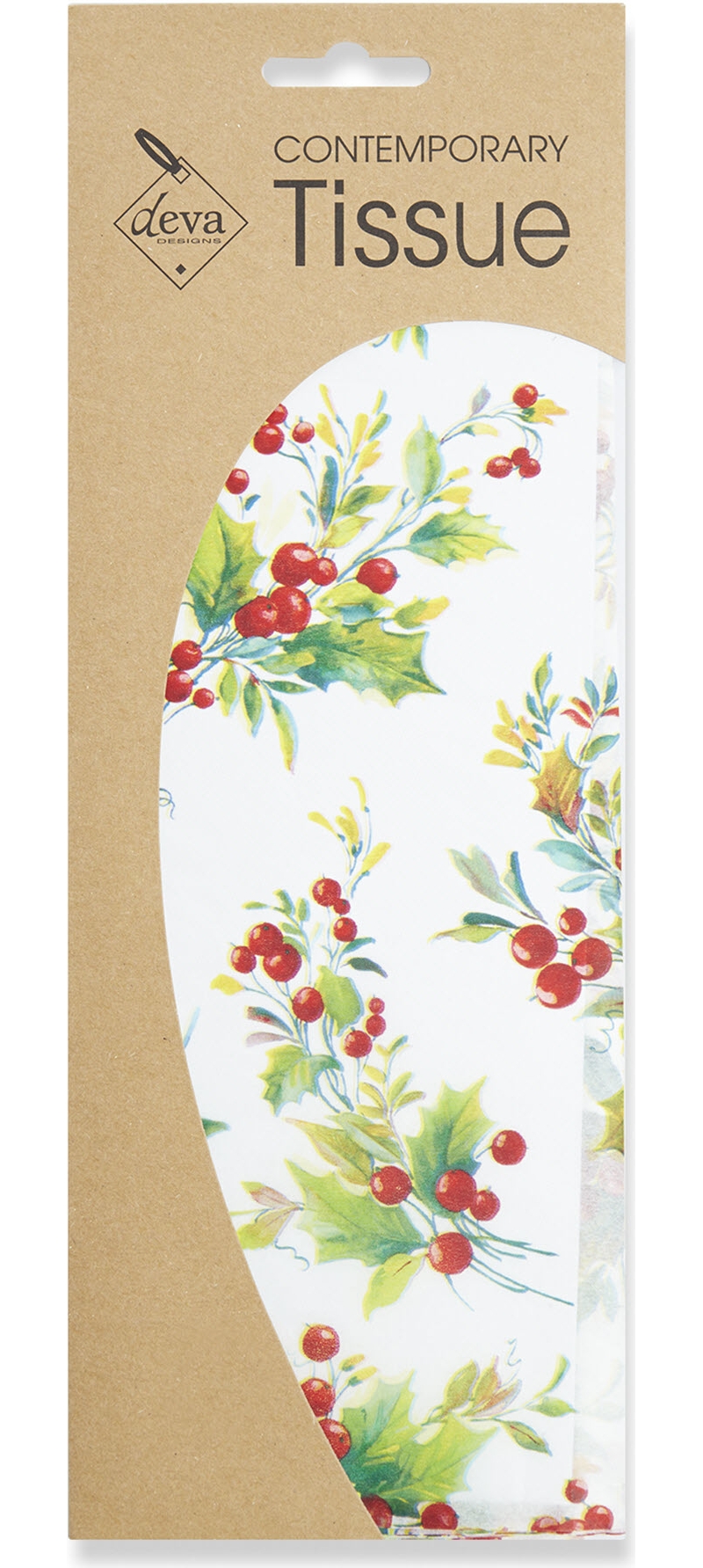 DEVA DESIGNS   Ditsy holly tissue paper