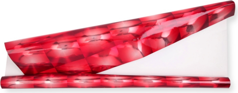 CHRISTMAS   Red 3D hologram wrapping paper