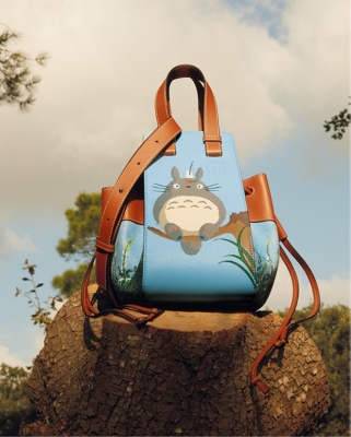 Loewe Totoro Dust Bunnies Gate Pocket Leather Cross-body Bag in