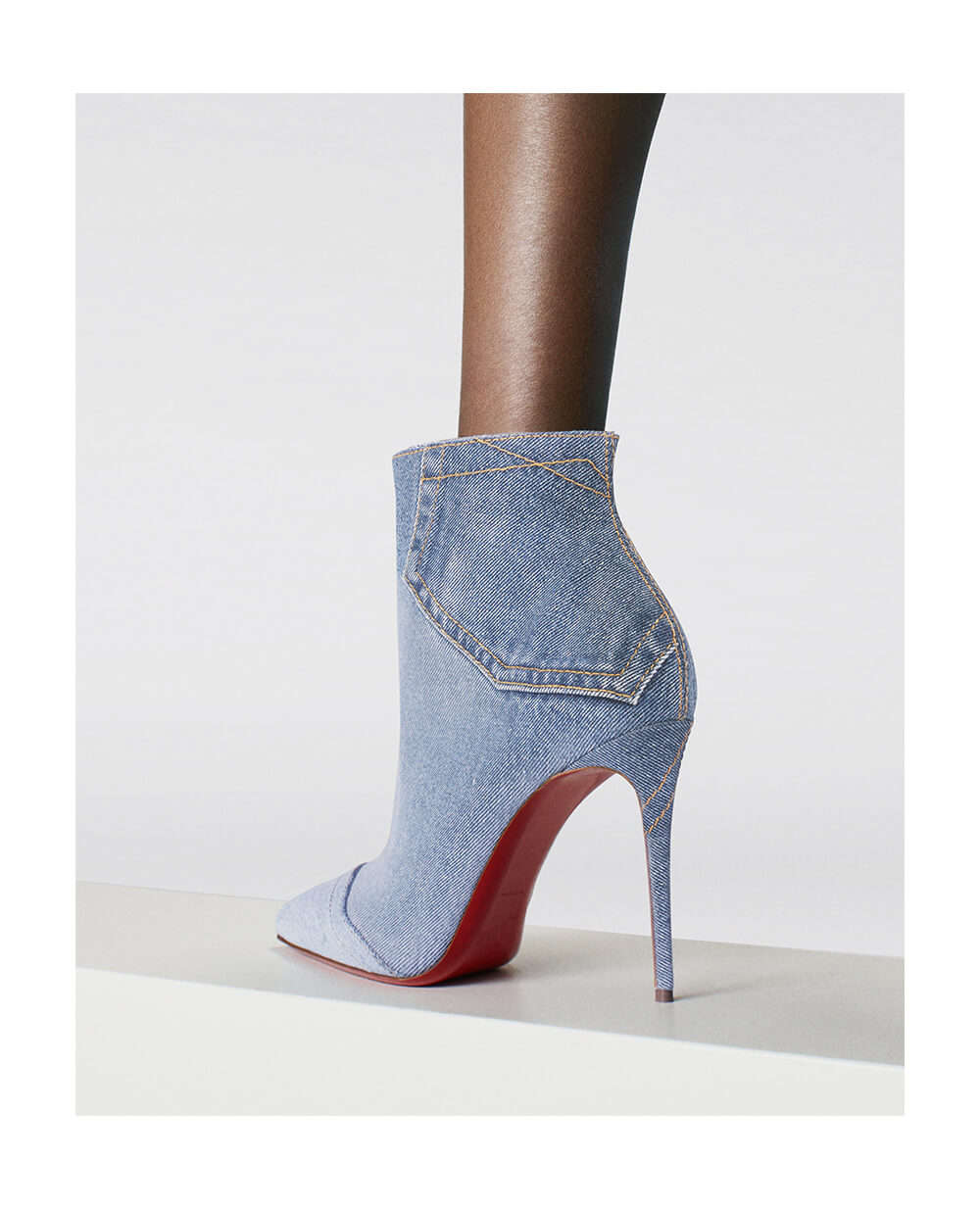 Denim christian store louboutin shoes