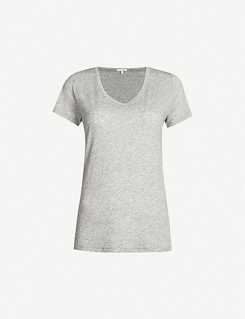 SKIN: Short-sleeved cotton-jersey T-shirt