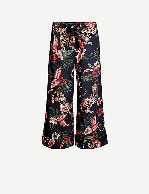DESMOND AND DEMPSEY: Soleia-print wide-leg cotton pyjama bottoms