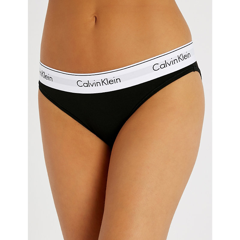 Calvin Klein Modern Cotton Bikini In Black