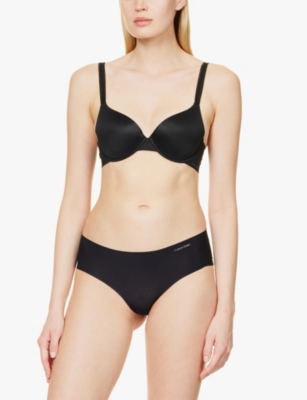 Shop Calvin Klein Womens  Invisibles Hipster Briefs In Black