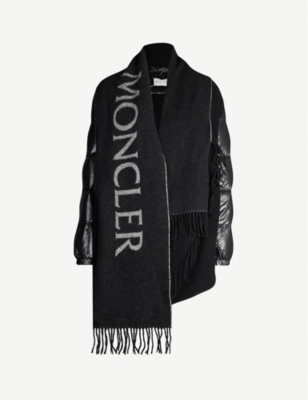 MONCLER - Padded-sleeve shawl-lapel shell-down and wool jacket |  Selfridges.com