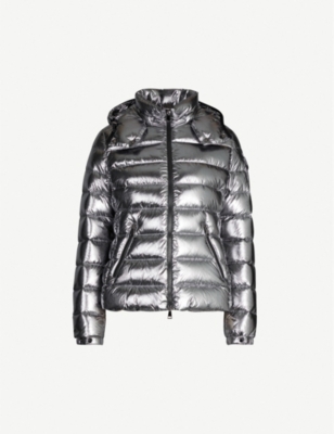 Bady metallic hooded shell-down jacket 