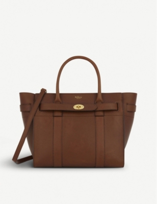 mulberry bayswater grained leather tote