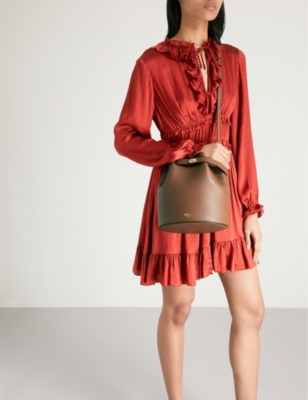 MULBERRY 僧院 皮革 桶 袋