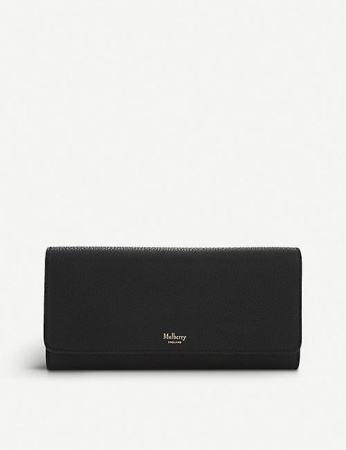 MULBERRY: Grained leather continental wallet